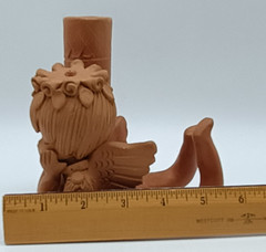 Vintage Oaxaca Terra Cotta Laying Angel Tabletop Candle Holder Adorable