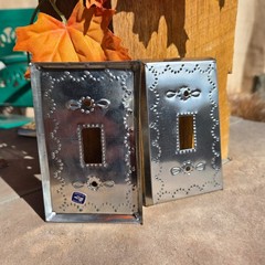 Mexican Punch Tin Single Toggle light switch Cover plate Folk Art