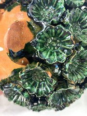 Green Glazed Hilario Alejos Madrigal Michoacan Pottery Pineapple Pot w/ Lid 7”