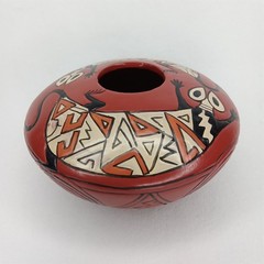 VTG 1950s Manuel Olivas Mata Ortiz Red & Black Paquime Pottery Jar New Arrival