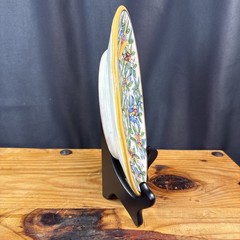 Vintage Puebla Mexican Casa Rugerio Talavera Ceramic Plate 10.5″ Floral Majolica