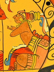 1994 MAYAN BELIZE HANDMADE POTTERY FOLK ART DECOR TRIBAL PLATE Signed By Artist