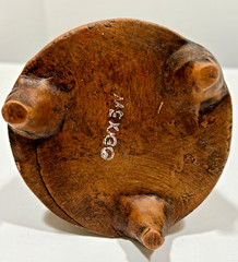 Mexico Handmade Burnished Clay VINTAGE Tabletop Chiminea/Chimney/Ashtray Marked
