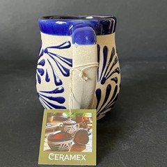 Ceramex Pottery Brand Blue Mug Handmade & Painted in Mexico New With Tags