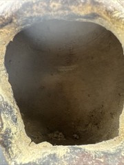 Vintage Mexican Handmade Burnished Clay Tabletop Chiminea UnMarked