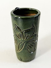 4 MEXICO OAXACA ATZOMPA CERAMIC CLAY BARRO LOZA VERDE GREEN MEZCAL CUPS COPITAS
