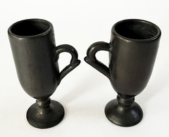 2 VTG MEXICAN OAXACAN COYOTEPEC BARRO NEGRO BLACK CLAY LAMA WESTERN AIRLINES CUP