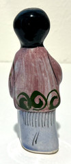 Mexican Single Tonala Pottery Figurine, Nativity Joseph? 4 3/4 Inch Hand Painted