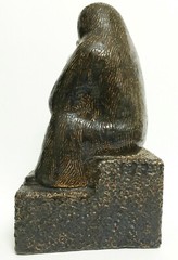 sgd AT MEXICO modernist art pottery sculpture seated peasant woman Zuniga style
