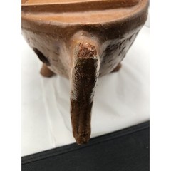 Vintage Terra Cotta Glaze Red Clay Fish Shape Tabletop Warmer w/Defect READ NOTE