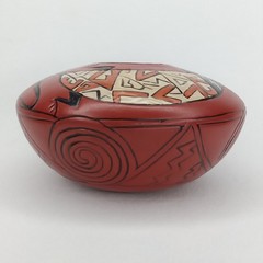 VTG 1950s Manuel Olivas Mata Ortiz Red & Black Paquime Pottery Jar New Arrival