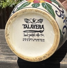 Talavera Tabletops Unlimited Pottery H 9.25” Hand Painted/ China