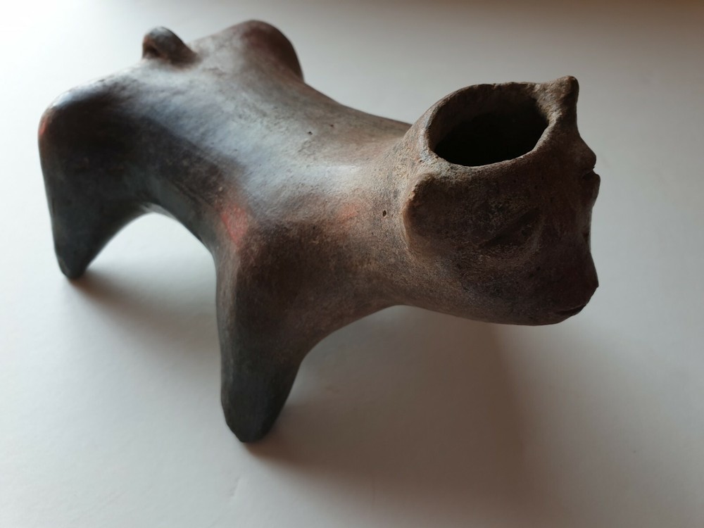 ANCIENT MUSEUM PRE-COLUMBIAN/ PRECLASSIC MAYAN ARCHEOLOGY ARTIFACT POTTERY DOG