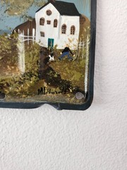 RARE Black Folk ART From Mel Edwards deceased.on 1933 NH,auto plate acrylic