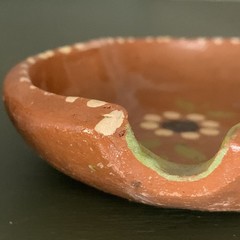 Set Heart Shape Ashtrays 4” Mexican Clay