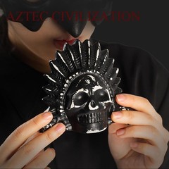 Aztec Death Whistle – Handmade Skull War Scream Whistle for Pranks, 125+ dB