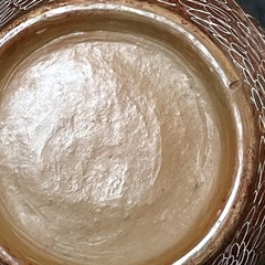 Handmade Mexican Red Clay Pottery Vase Etched Mata Ortiz Style Vintage 9-1/2″