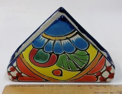 Mexican Talavera Pottery Colorful Napkin Holder