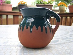Jarrito de Barro Decorado / Chorreado Decorated Clay Mug Made in Mexico