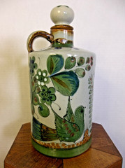 Ken Edwards El Palomar Tonala Mexico Mid Century Pottery Jug Decanter Rare Green