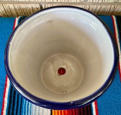 Lg MEXICAN TALAVERA Folk Art POTTERY SUN FLOWER POT PLANTER CERAMIC RARE #2