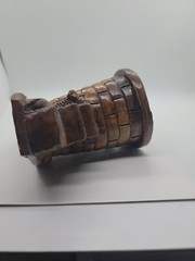 VTG Rdo De Mexican Folk Art Pottery Man Playing music Pen holder Figurine