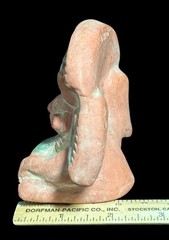 Mexican Folk Art Mayan Clay Terra Cotta Sculpture Figurine Corn God 3-3/4″ Repro