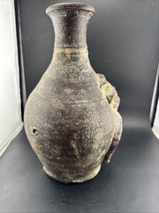 Vintage Mexican Handmade Burnished Clay Tabletop Chiminea UnMarked