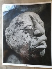 AUTHENTIC ANCIENT MAYAN STUCCO HEAD CLASSIC PERIOD. 300-900 A.D. MUSEUM PIECE