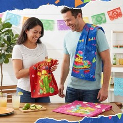 Breling Set of 6 Mexican Kitchen Towels Fiesta Taco Cactus Chili Dish Towel C…