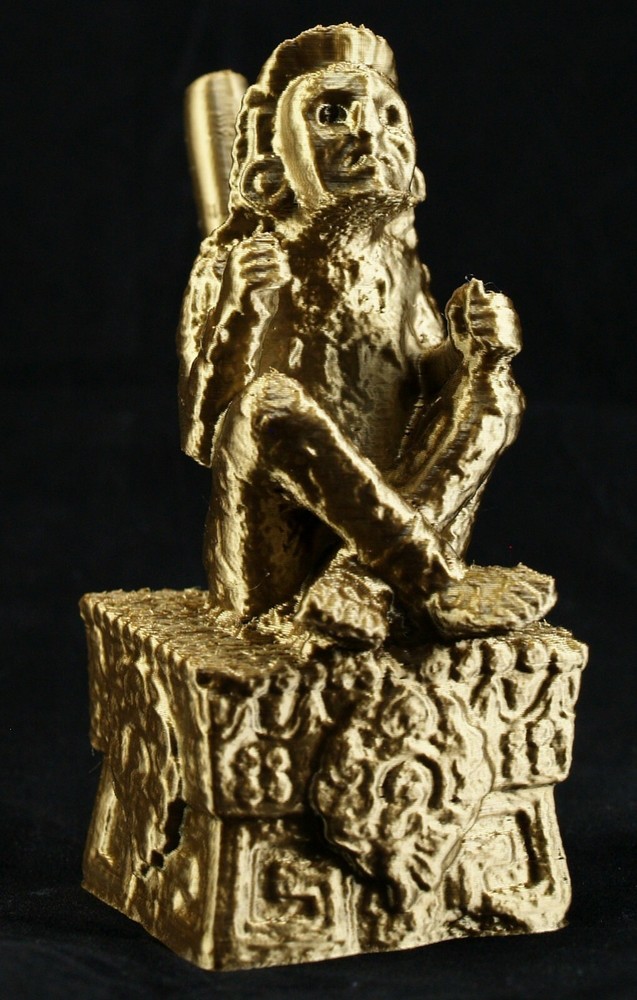 Aztec Xochipilli Death Whistle God of Ecstasy Art & Music Ancient Gold USA MADE
