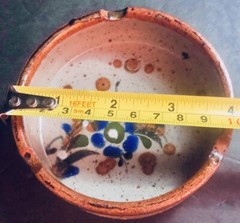 CLASSIC TONALA Cobalt blue Floral Design Grannycore 3 Slot Ashtray Decor