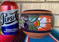 Mexican Ceramic Flower Pot Planter Folk Art Pottery Handmade Talavera #14