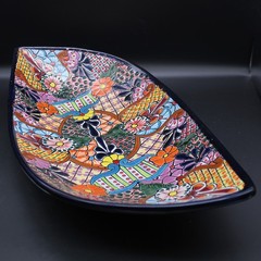 Talavera Pottery Lg 21.5″ Centerpiece Fruit Bowl Mexican Ceramic Kitchen Serving