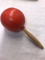 Single Orange Morracca Handpainted Made In Mexico