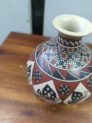 Mata Ortiz Polychrome Pottery Vase Jug Gloria Hernandez Butterfly Design