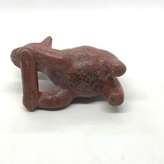 2 Vtg Classic Colima Dogs Pre-Columbian Style Redware Small Reproductions