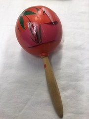 Single Orange Morracca Handpainted Made In Mexico