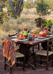 Cactus Canyon Ceramics Spanish Terracotta Deep Serving Dish Green
