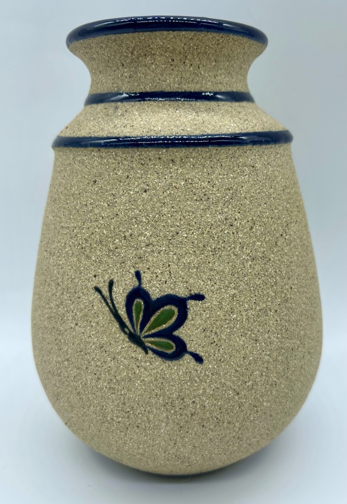 Floral and bird Mexican art pottery “sandstone” Ceramica Pajaros Guanajuato