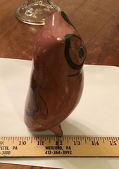 Vintage Mid Century Modern Signed Tonala Jal Mexico Pottery Owl 6 3/8” Tall