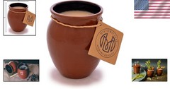 Handcrafted Jalisco Jug 12oz Glossy Clay Mug Modern Home Barware Dishwasher Safe