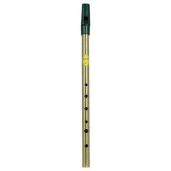 Authentic Feadog Brass Key Of D Irish Penny Whistle Traditional Instrument