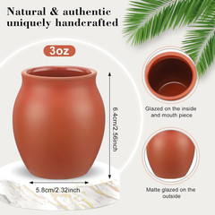 48 Pcs Cantaritos De Barro 3 Oz Mini Mexican Clay Cups, Handmade Style Pottery S
