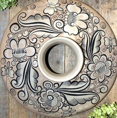 Wall Pot Ornamental by Daniel Aguilar Benitez Handmade Tonala Mexican Folk Art