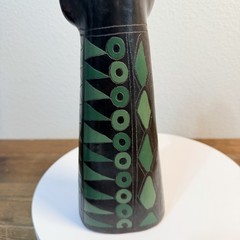 Vtg Oaxaca Mexico Black Pottery Folk Art Sculpture Woman Manuel Felguerez Style