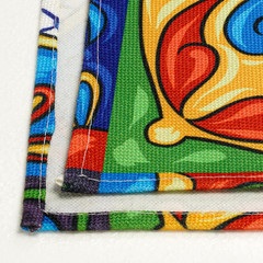 Mexican Talavera Ceramic Tile Pattern Linen Table Runners Dinner Table Setting D