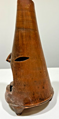 Mexico Handmade Burnished Clay VINTAGE Tabletop Chiminea/Chimney/Ashtray Marked