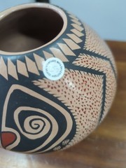 mata ortiz pottery Gloria Hernandez Spider Design Pot Planter