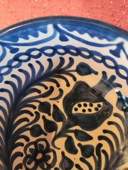 This Bowl is a classic example of traditional Talavera artistry. 5″ Colbalt